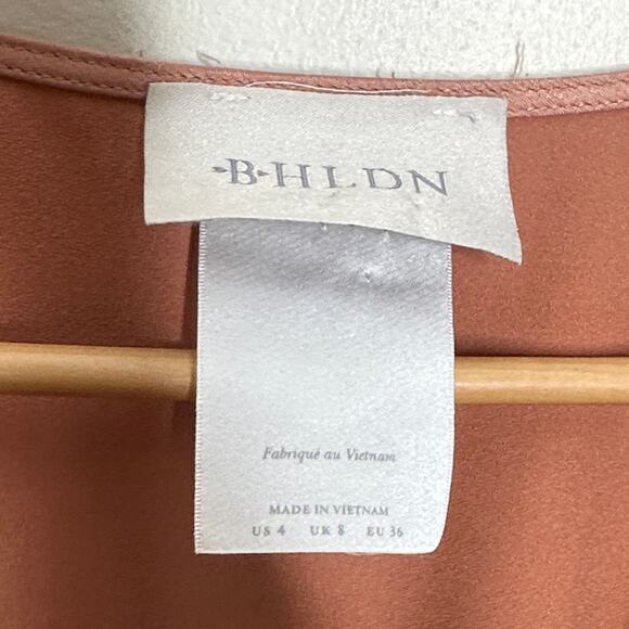 ANTHROPOLOGIE x BHLDN Leila Satin Charmeuse Dress Sedona Sunset Sz 4 {FF54} - Picture 8 of 8